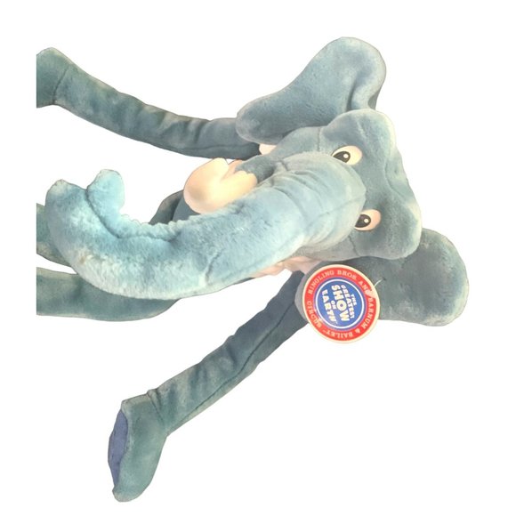 New Ringling Bros Plush Blue Elephant Stuffed Animal Toy 21 in Tall with Tee Tsh - Picture 3 of 5